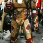 Iron man holds 10th Doctor's Sonic Screwdriver