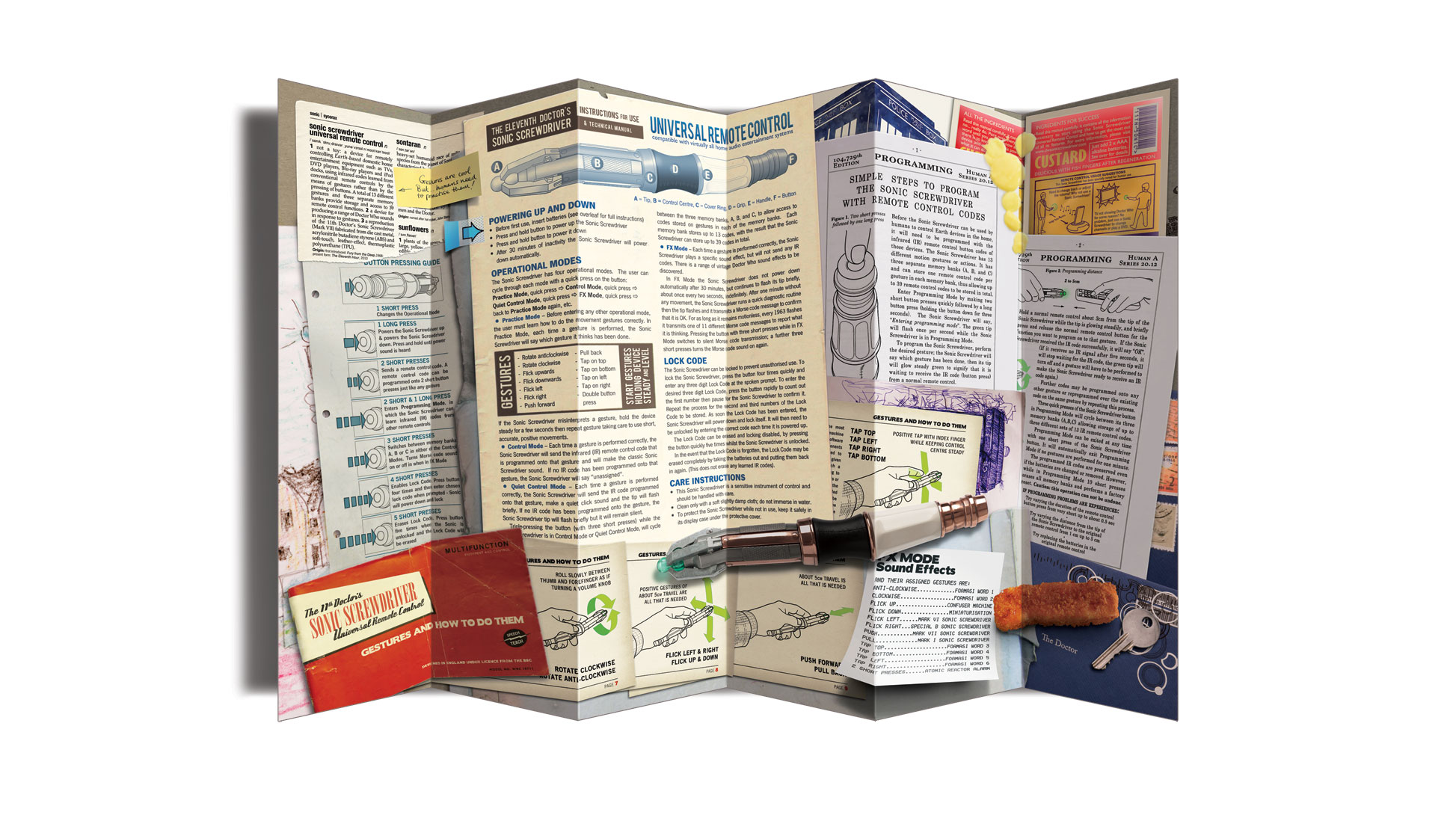 11th Doctor's Sonic Screwdriver manual folded up