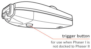 Phaser trigger button