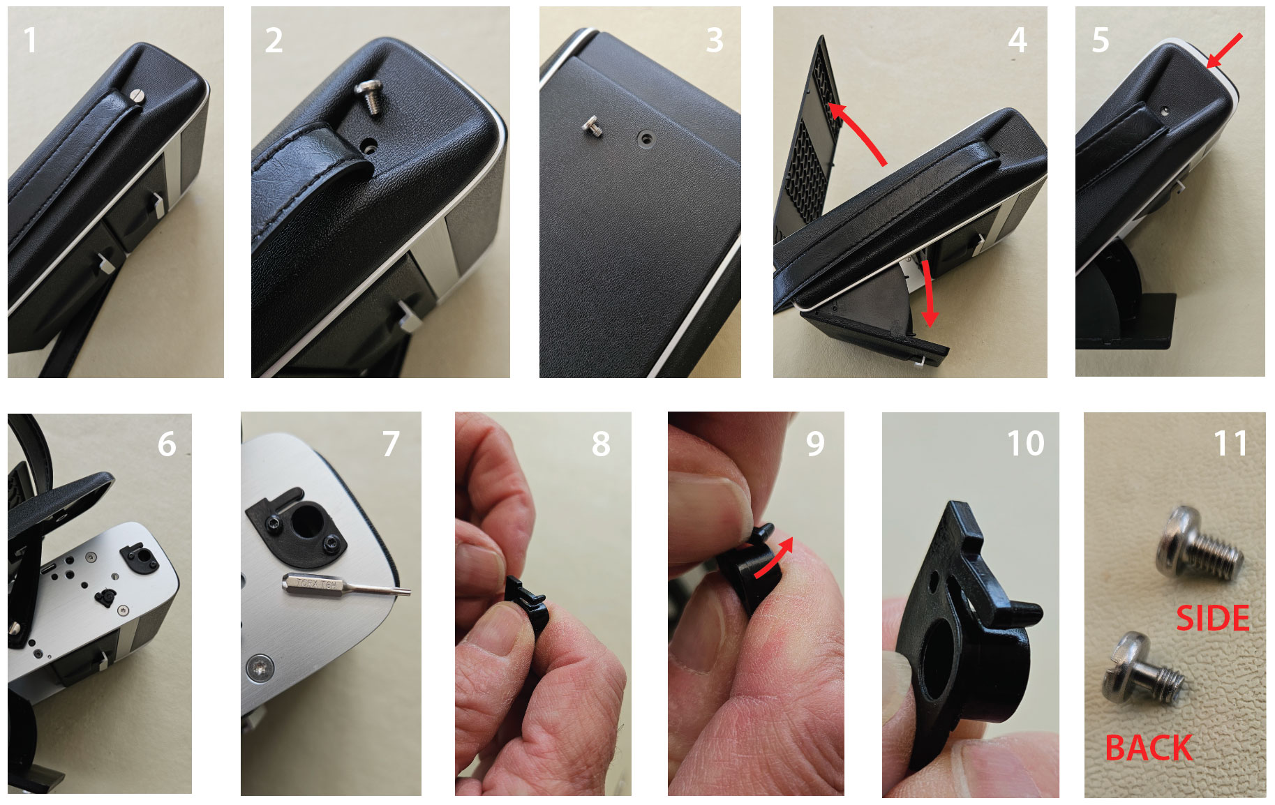 removing sides and strengthening detent